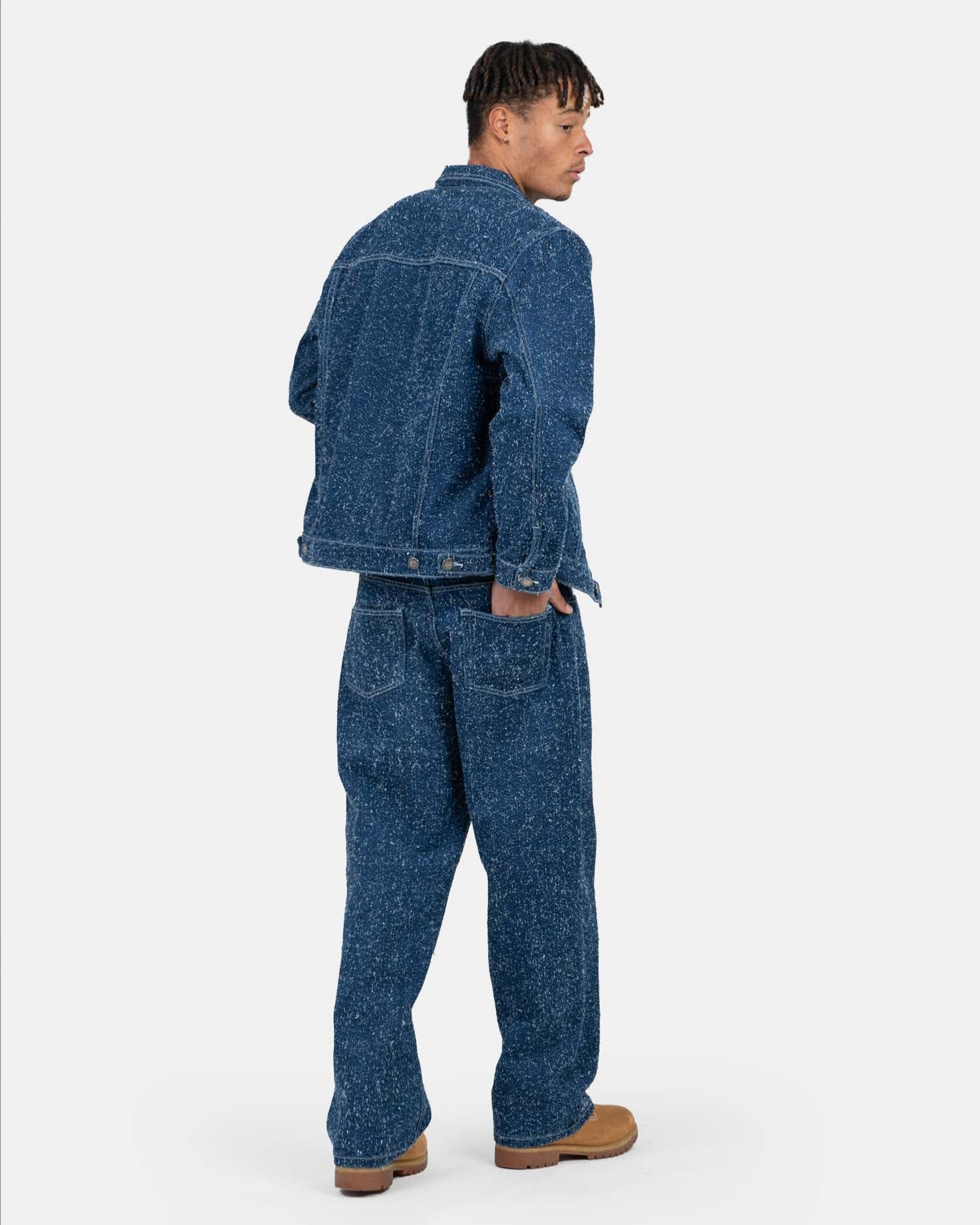 Textured Denim Jacket Mid Blue | Skagen - clothing.dk